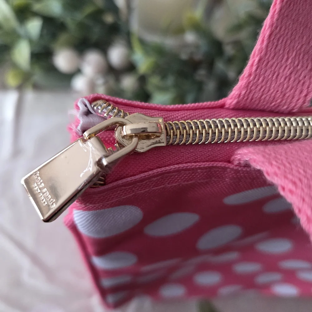 Kate Spade Pink Polka Dot Lunch Bag - Picture 6 of 6